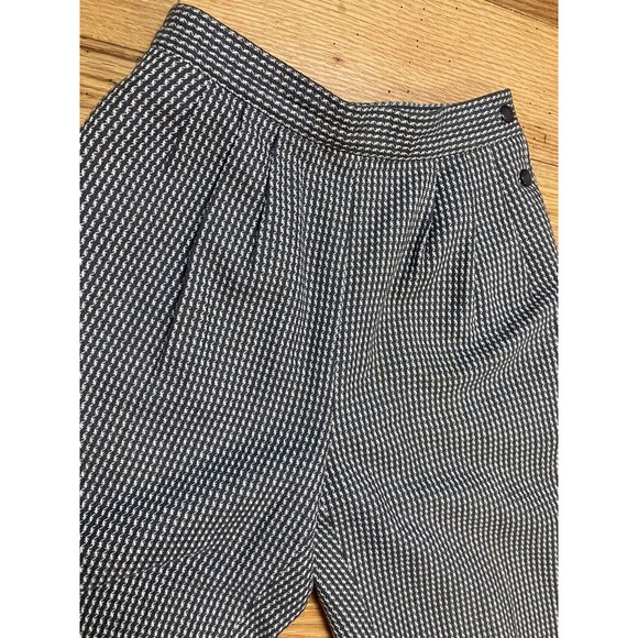 Vintage Chaus Pants Women's Size 6 Wool Blend Herringbone High Rise Trousers - Picture 3 of 16
